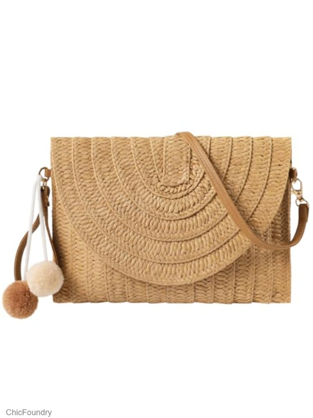 Handmade Woven Straw Crossbody Bag Boho Beach Purse